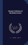 Recent Criticism of the Book of Acts