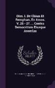 Diss. I. de Chiun Et Remphan, Ex Amos. V, 25 - 27. ... Contra Democritum Eiusque Asseclas