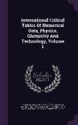 International Critical Tables Of Numerical Data, Physics, Chemistry And Technology, Volume 1