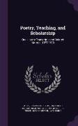 Poetry, Teaching, and Scholarship: Oral History Transcript / And Related Material, 1977-1980