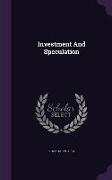 Investment and Speculation