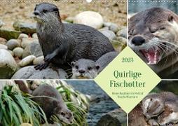 Quirlige Fischotter (Wandkalender 2023 DIN A2 quer)