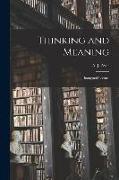 Thinking and Meaning: Inaugural Lecture