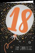 Doppelkarte. 18. Geburtstag (Luftballon)