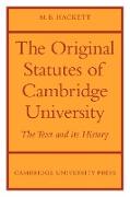 The Orignal Statutes of Cambridge University