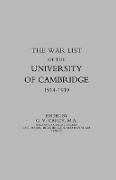 War List of the University of Cambridge 1914-1918