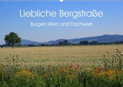 Liebliche Bergstraße - Burgen, Wein und Fachwerk (Wandkalender 2023 DIN A2 quer)