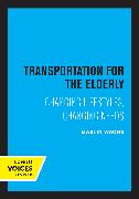 Transportation for the Elderly