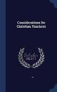 Considerations for Christian Teachers