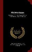 Phi Beta Kappa: Handbook of the Iota Chapter of New York. the University of Rochester