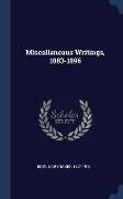 Miscellaneous Writings, 1883-1896