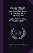 Remarks of Henry B. Stanton, in the Representatives Hall, on the 23d and 24th of February, 1837: Before the Committee of the House of Representatives