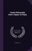 Greek Philosophy Part I Thales To Plato