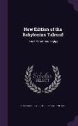 New Edition of the Babylonian Talmud: Tracts Yomah and Hagiga