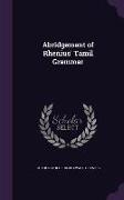 Abridgement of Rhenius' Tamil Grammar