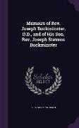 Memoirs of Rev. Joseph Buckminster, D.D., and of His Son, Rev. Joseph Stevens Buckminster