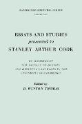 Essays and Studies Presented to Stanley Arthur Cook