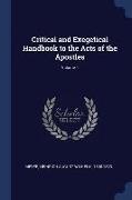 Critical and Exegetical Handbook to the Acts of the Apostles, Volume 1