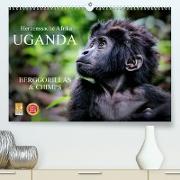 UGANDA - Berggorillas & Chimps (Premium, hochwertiger DIN A2 Wandkalender 2023, Kunstdruck in Hochglanz)