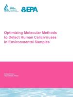 Optimizing Molecular Methods to Detect Human Caliciviruses in Environmental Samples