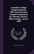 Columbia College Commencement, 1889. Baccalaureate Sermon Preached in St. Thomas' Church, Whit-Sunday, June 9, 1889