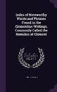 Index of Noteworthy Words and Phrases Found in the Clementine Writings, Commonly Called the Homilies of Clement