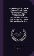 Proceedings on the Twenty-Fifth Day of October, 1880, Commemorative of the Organization of the Government of Massachusetts Under the Constitution of t