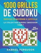 1000 grilles de sudoku difficulté moyenne à difficile gros caractères