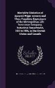 Mortality Statistics of Insured Wage-Earners and Their Families, Experience of the Metropolitan Life Insurance Company, Industrial Department, 1911 to