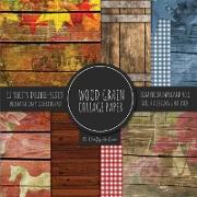 Wood Grain Collage Paper for Scrapbooking Photo Art