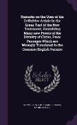 Remarks on the Uses of the Definitive Article in the Greek Text of the New Testament, Containing Many New Proofs of the Divinity of Christ, from Passa