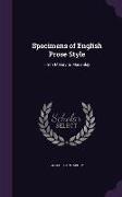 Specimens of English Prose Style: From Malory to Macaulay