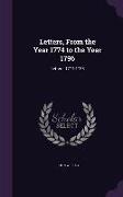 Letters, From the Year 1774 to the Year 1796: Letters, 1774-1783