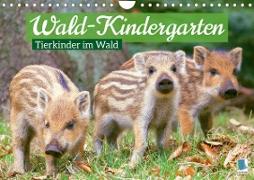 Wald-Kindergarten: Tierkinder im Wald (Wandkalender 2023 DIN A4 quer)