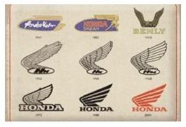 Blechschild. Honda MC - Logo Evolution