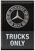 Blechschild. Daimler Trucks AG - Trucks Only