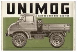 Blechschild. Daimler Trucks AG - Unimog Vintage