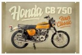 Blechschild. Honda MC - CB750 Four