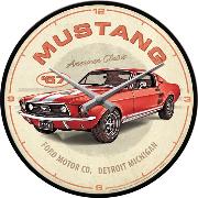 Wanduhr. Ford Mustang - GT 1967 Red