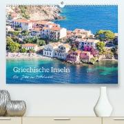 Griechische Inseln - Ein Jahr im Mittelmeer (Premium, hochwertiger DIN A2 Wandkalender 2023, Kunstdruck in Hochglanz)