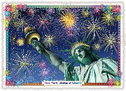 Postkarte. USA-Edition - New York, Statue of Liberty 2 / Quer