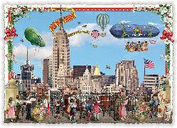 Postkarte. USA-Edition - New York, Skyline / Quer