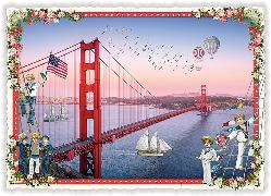 Postkarte. USA-Edition - San Francisco, Golden Gate Bridge / Quer