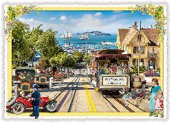 Postkarte. USA-Edition - San Francisco, Cable Cars