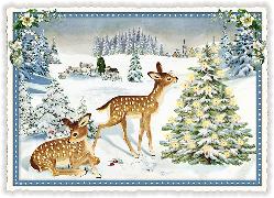 Postkarte. Christmas / blanko