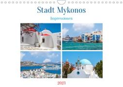 Stadt Mykonos - Impressionen (Wandkalender 2023 DIN A4 quer)