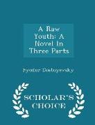 A Raw Youth: A Novel in Three Parts - Scholar's Choice Edition