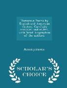 Humorous Poems by English and American Writers. Carefully Compiled and Edited, with Brief Biographies of the Authors. - Scholar's Choice Edition