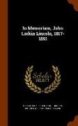 In Memoriam, John Larkin Lincoln, 1817-1891