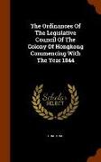 The Ordinances of the Legislative Council of the Colony of Hongkong Commencing with the Year 1844